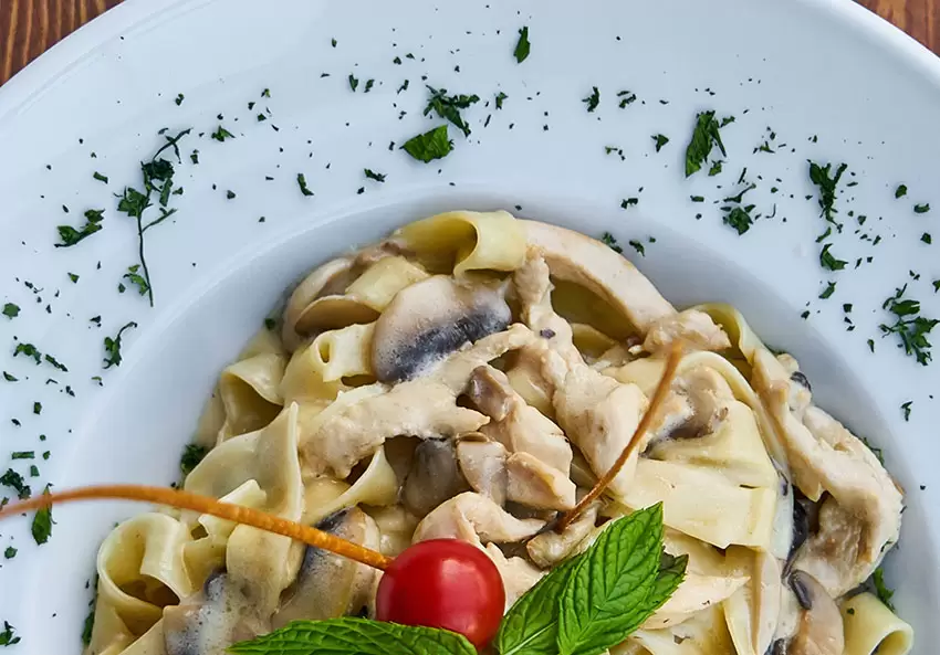 Pasta con champiñones